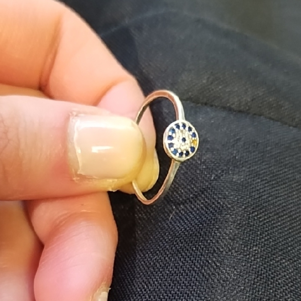 Sterling Silver Evil Eye Ring